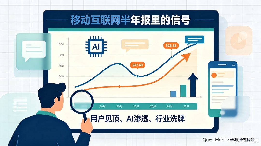 翻了翻 QuestMobile 的半年报，几个数字还挺有意思