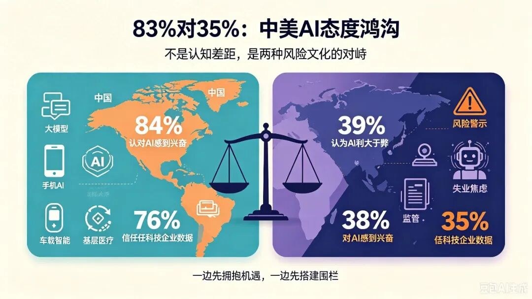 中美公众在对AI态度上的鸿沟，本质是两种风险文化的对峙